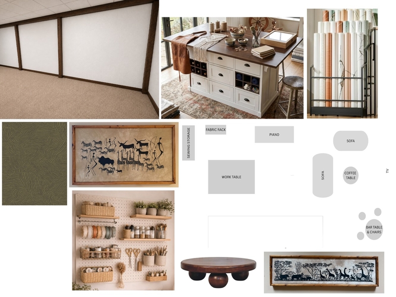 Maxam Basement Interior Design Mood Board by BJSchmid11