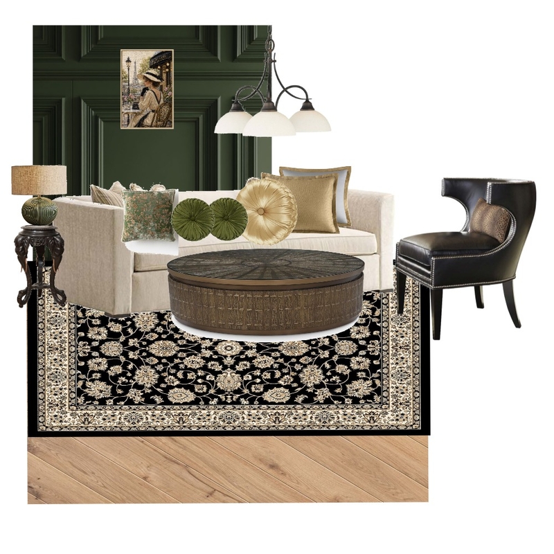Old vintage luxury living room Interior Design Mood Board by amna.f