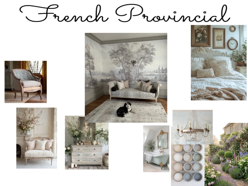 French Provincial Mood Board Interior Design Mood Board by shelleylakeyoung