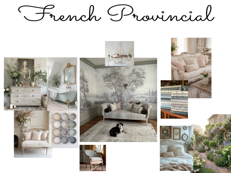 French Provincial Mood Board Interior Design Mood Board by shelleylakeyoung