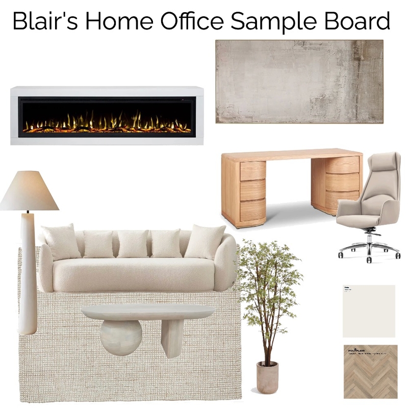 Bali's Japandi Home Office Interior Design Mood Board by JessicaRoseMuller
