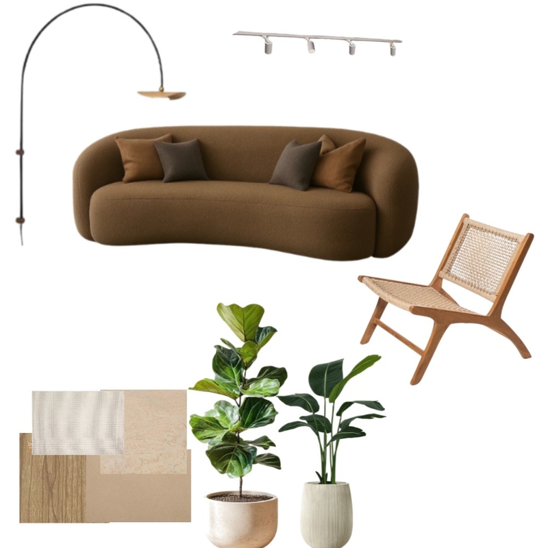לוח השראה - סלון בצימר Interior Design Mood Board by חמדה