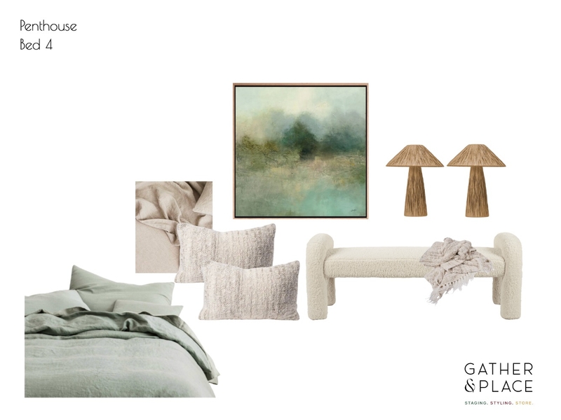 Penthouse Bed 4 Interior Design Mood Board by Gather & Place