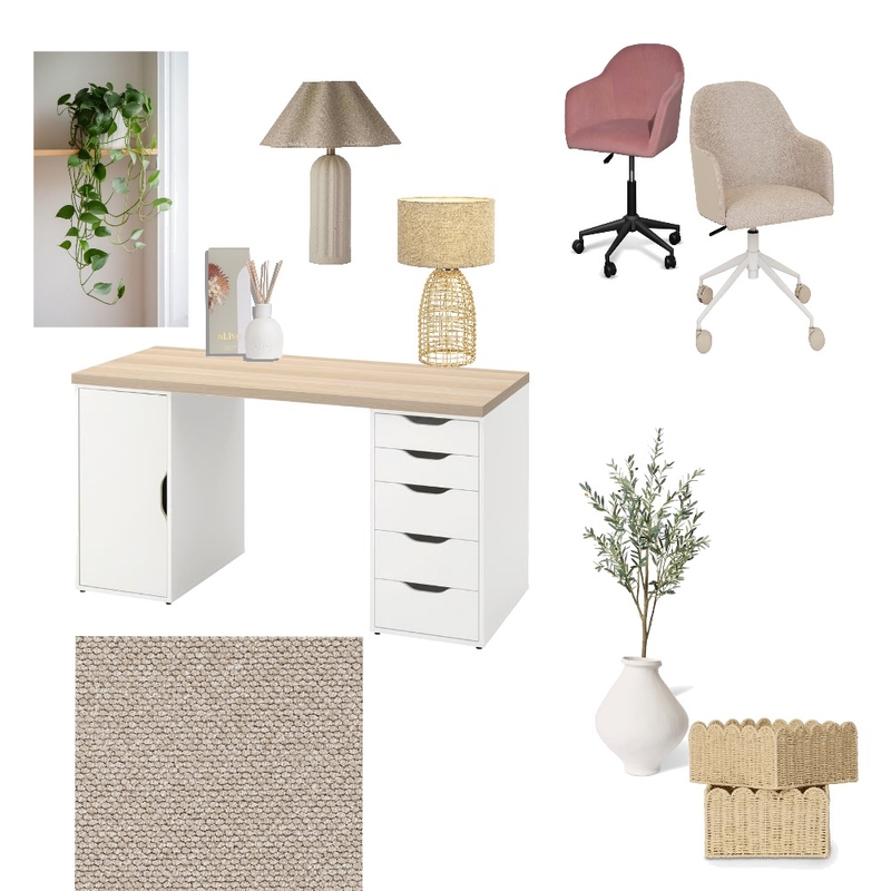 Study Area Interior Design Mood Board by EleanorSophieDesigns