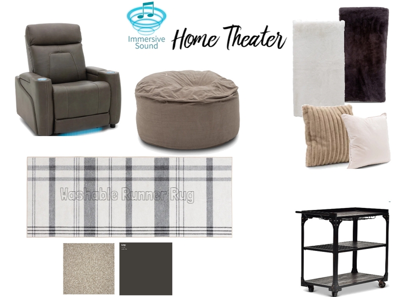 Home Theater Interior Design Mood Board by Beverly Zaske