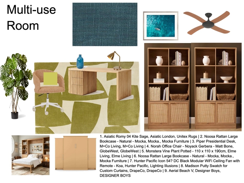 Multiuse Room Mod 9 M Snow Interior Design Mood Board by SnowInteriorSpaces