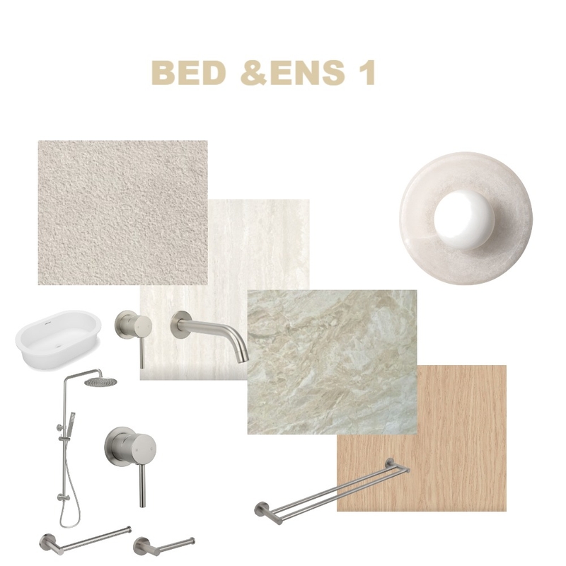 BED & ENS 1 Interior Design Mood Board by FMA INTERIORS