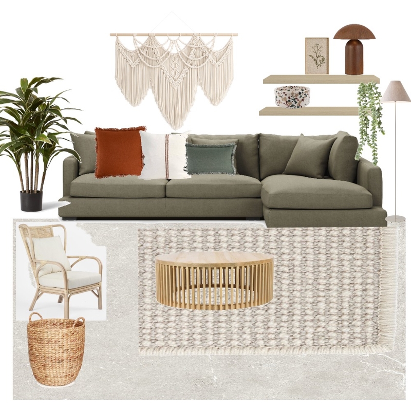 סלון מוריה מצגר Interior Design Mood Board by Batya Rinsky