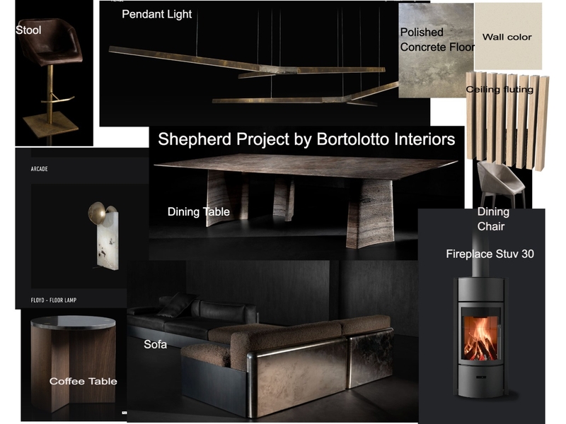 Shepherd Project Moodboard Interior Design Mood Board by Bortolotto Interiors