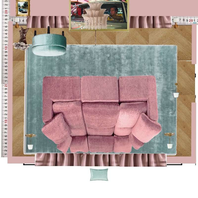 Cinema Blue Colour Drench Interior Design Mood Board by dl2407