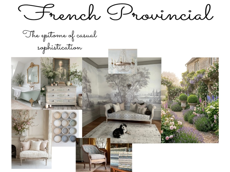 French Provincial Mood Board Interior Design Mood Board by shelleylakeyoung