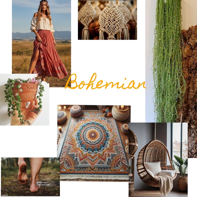 Bohemian Interior Design Mood Board by AddieRaeLovelace