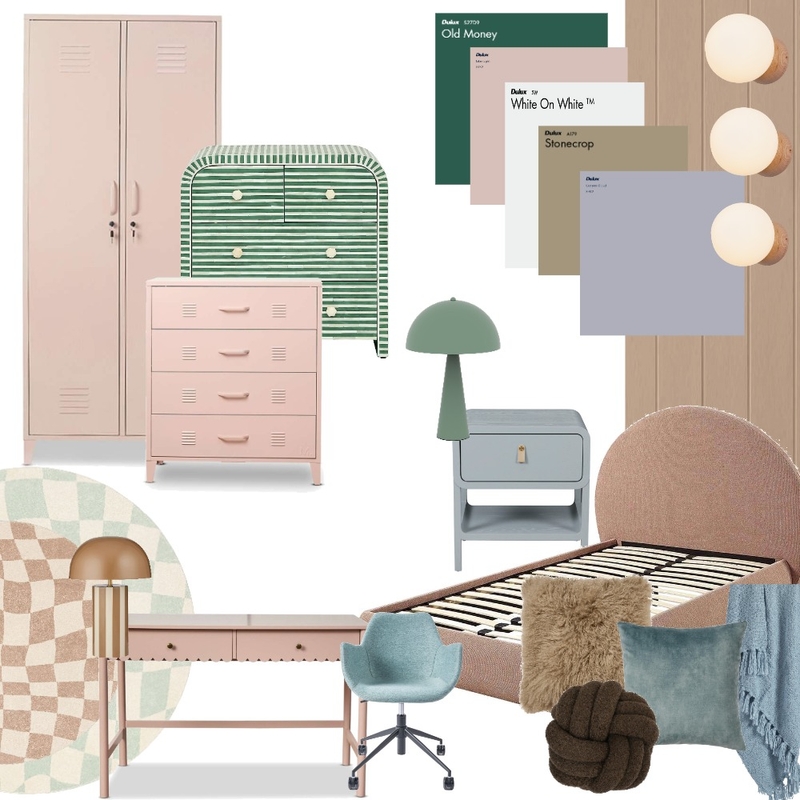Habitacion Preadolescente Interior Design Mood Board by Miel