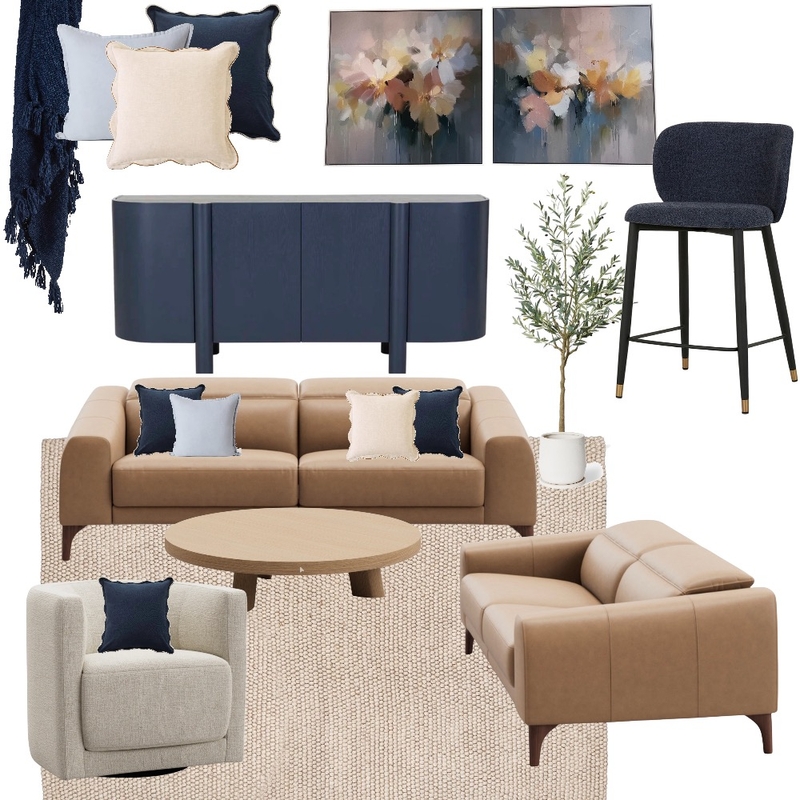 Baker - Living, Dining Kitchen Interior Design Mood Board by House2Home