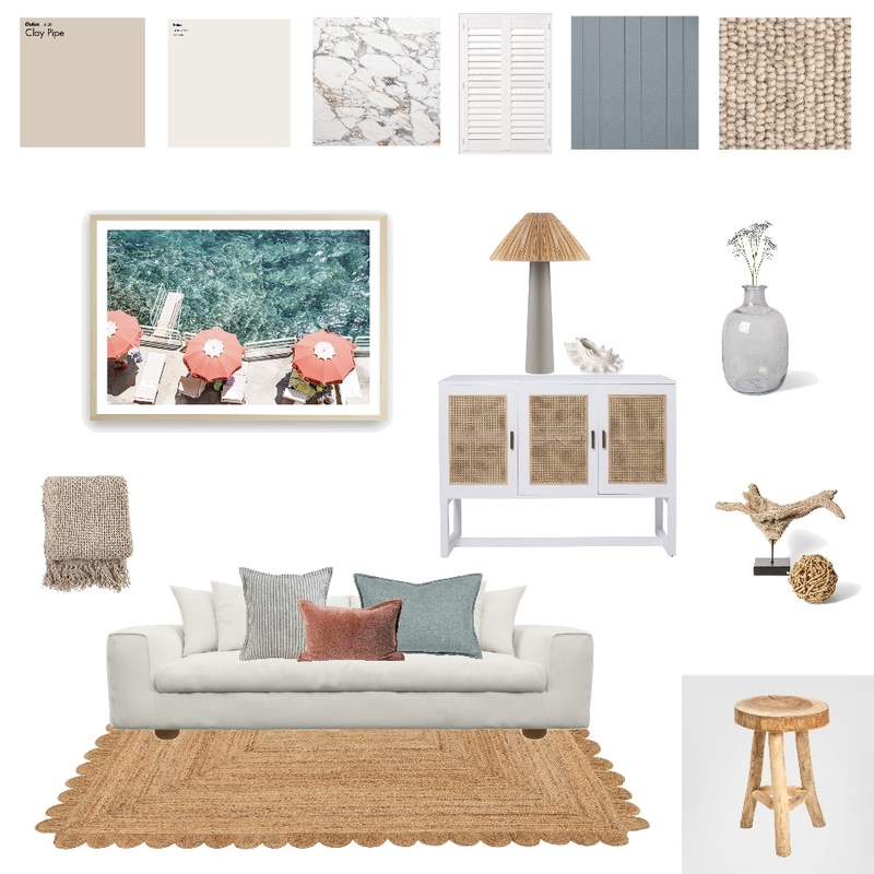 Coastal Sample Board - Module 3 Interior Design Mood Board by lizkersley@gmail,com Coastal Sample Board - Module 3 Interior Design Mood Board by lizkersley@gmail,com