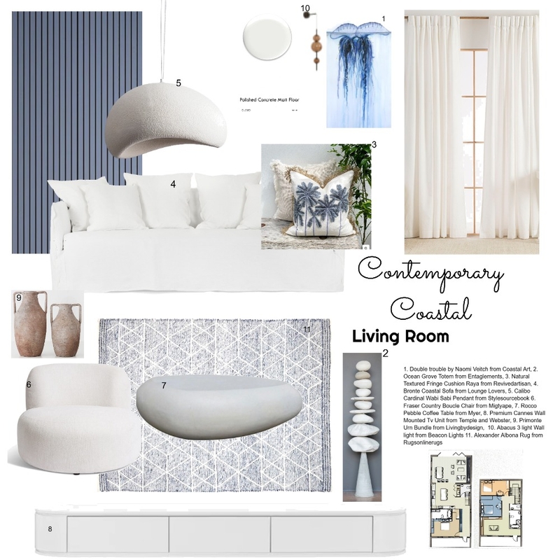 Sample Board Living room Interior Design Mood Board by Agnes Okret