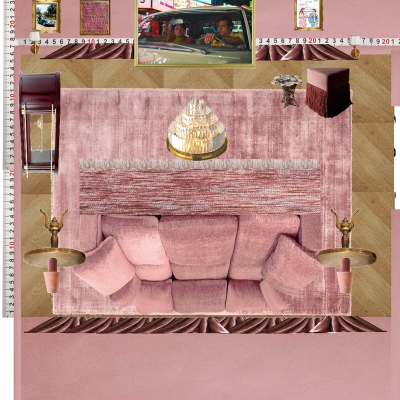 Cinema Mauve Vintage Interior Design Mood Board by dl2407
