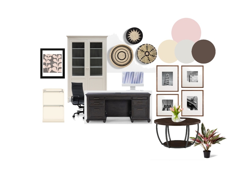 Color Harmony: Accented Achromatic (Pink accent) Interior Design Mood Board by Ann Clariz Yap-Arcilla