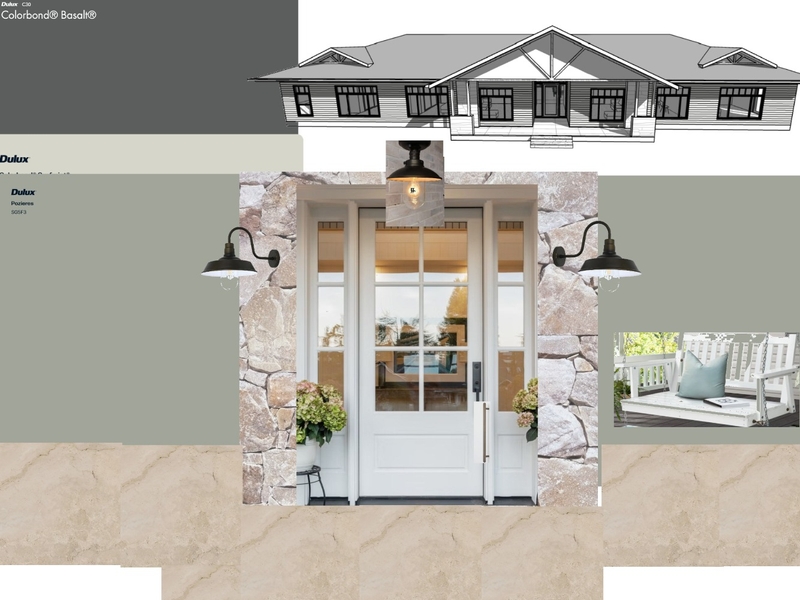 House exterior Pozieres Interior Design Mood Board by kathok