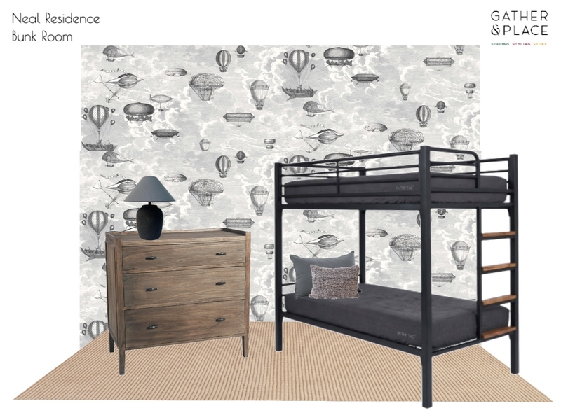 Neal Residence Bunk Room Interior Design Mood Board by Gather & Place