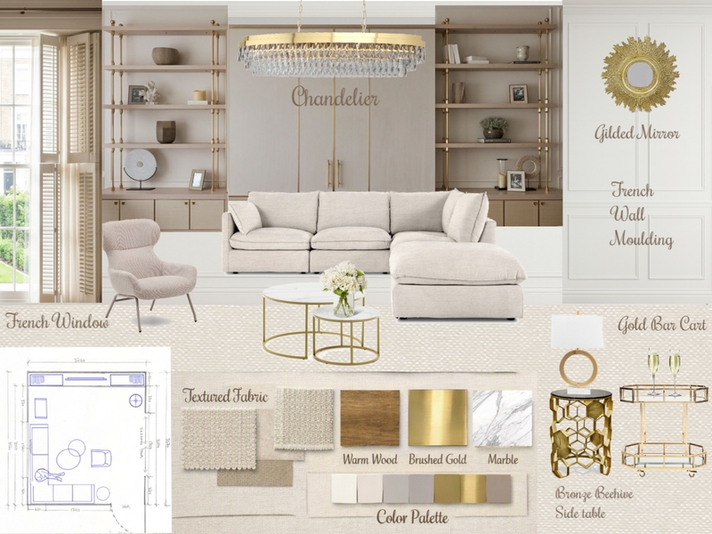 Client A Living Room_Collage Interior Design Mood Board by Bonnieho