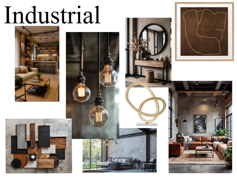 industrial bedroom redesign Interior Design Mood Board by Pink_trm@hotmail.com