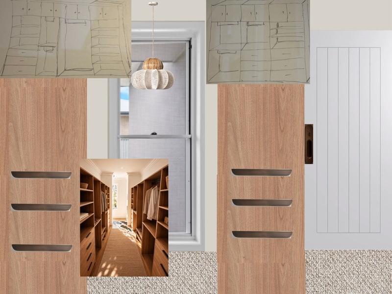 Walk in Robe - tasmanian oak polytec Interior Design Mood Board by kathok