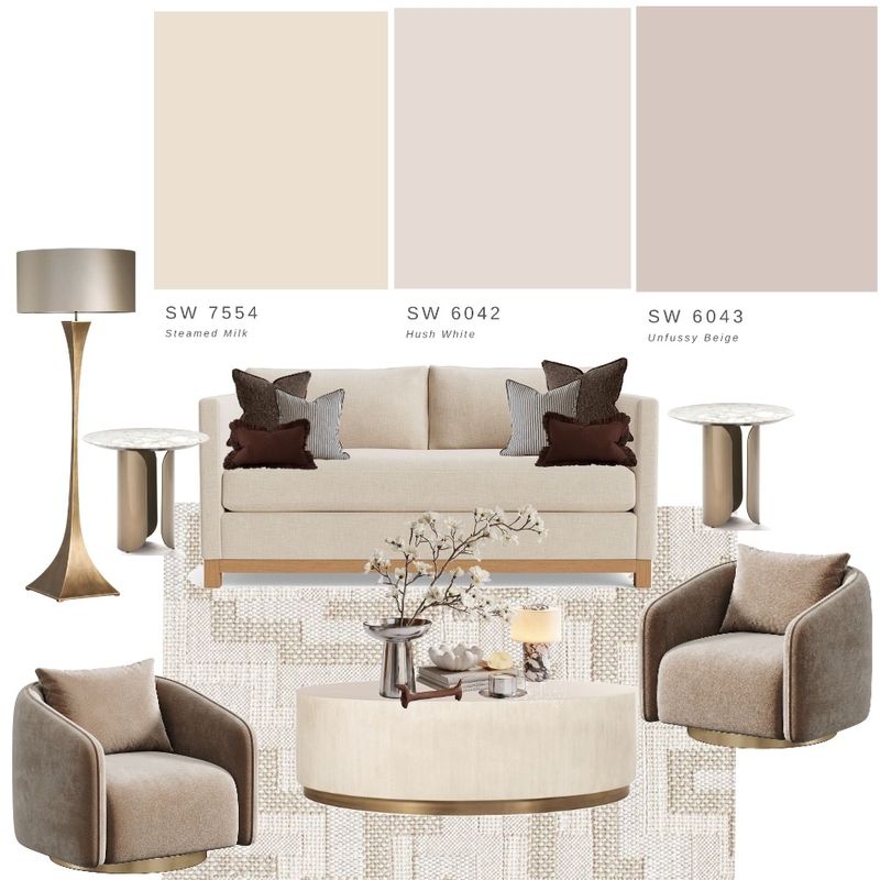 Nicole Kalpoo Living Room Interior Design Mood Board by jdarinteriors