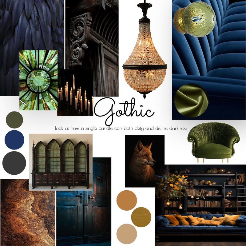 Gothic Interior Design Mood Board by AddieRaeLovelace