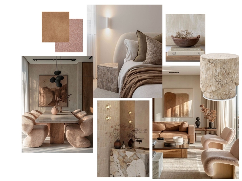 moodboard2 - peach and neutrals Interior Design Mood Board by teenz27