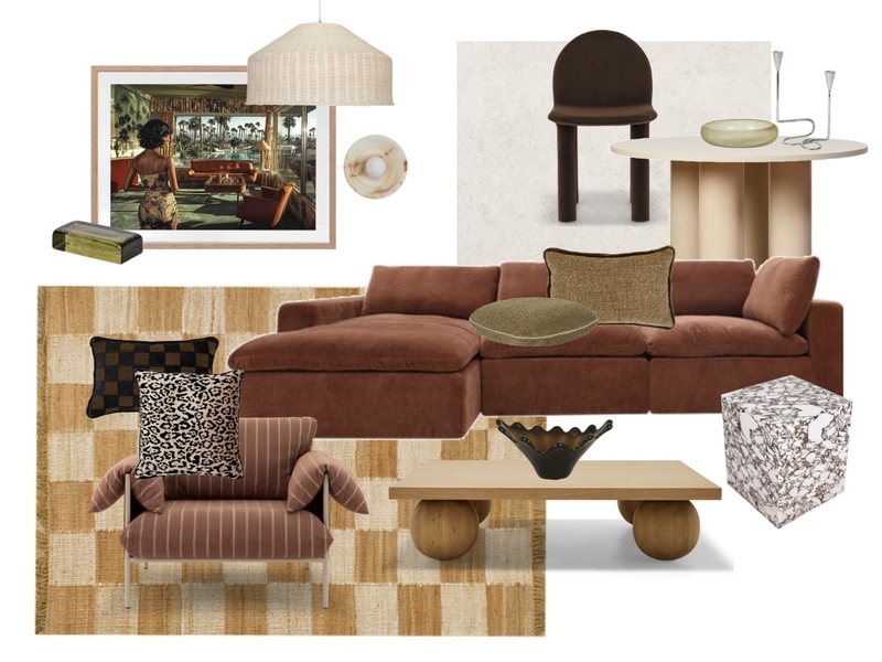 The burnt tones of Palm Springs Interior Design Mood Board by Genevieve Erougian The burnt tones of Palm Springs Interior Design Mood Board by Genevieve Erougian