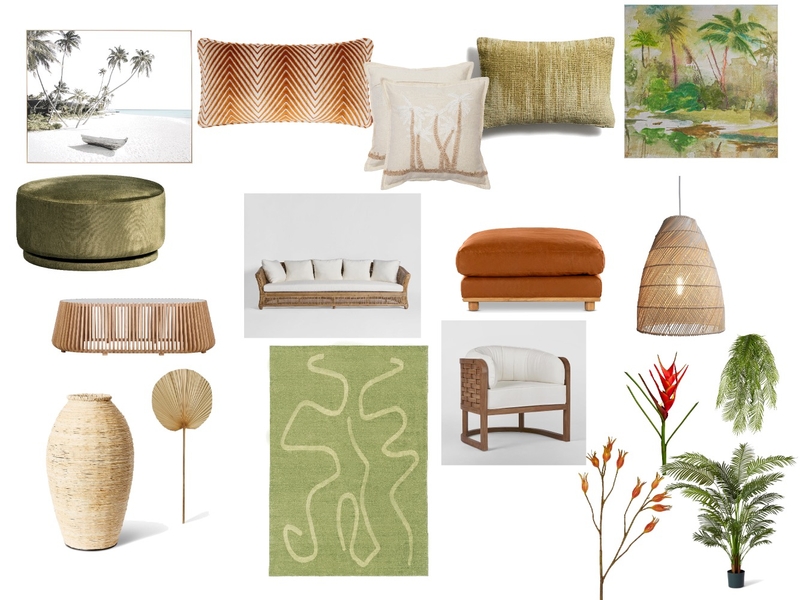 Tropical Interior Design Mood Board by ArielKing5