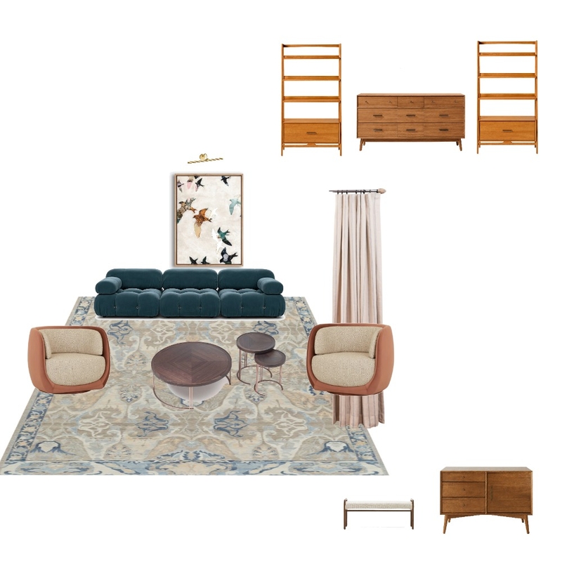 Mike E. Livingroom Interior Design Mood Board by Timea
