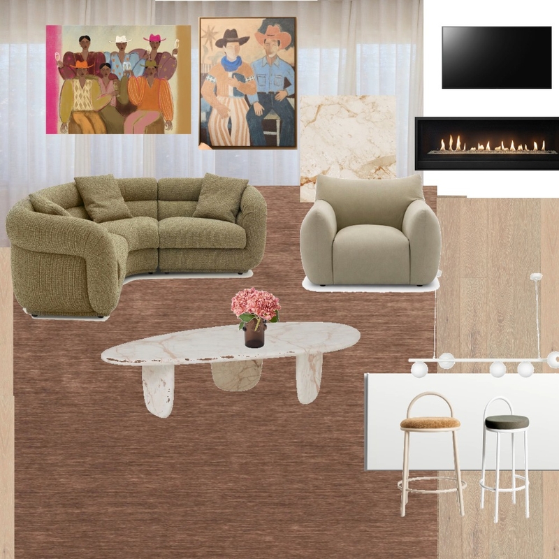 Living Room Interior Design Mood Board by HARDWELL STUDIOS