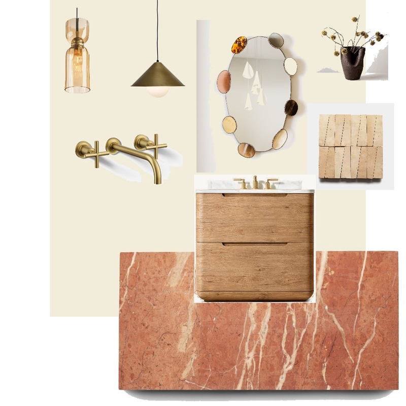 Bathroom Interior Design Mood Board by House of Flow