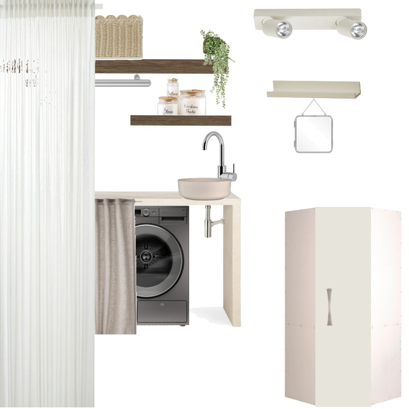 leanyer reno no demo laundry pantry Interior Design Mood Board by Sonya Ditto