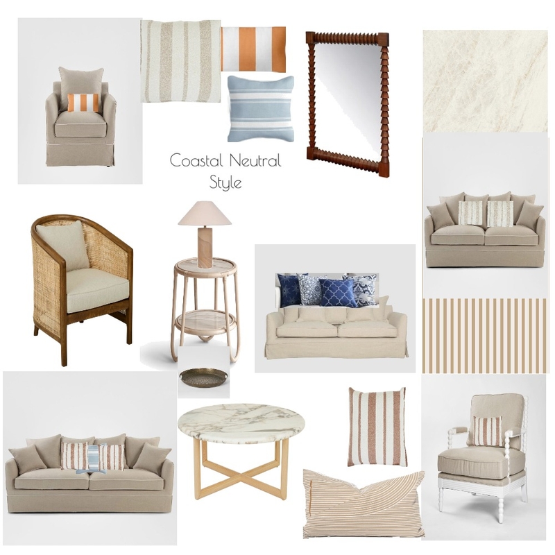 Coastal Neutral Interior Design Mood Board by JULES W DESIGN