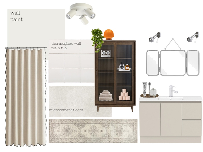 leanyer budget no demo bathroom Interior Design Mood Board by Sonya Ditto
