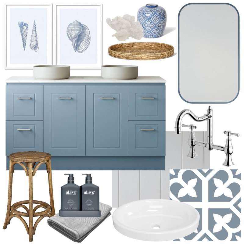 Hamptons | Nevada Classic with Jazz Arch Frame Mirror Interior Design Mood Board by Timberline