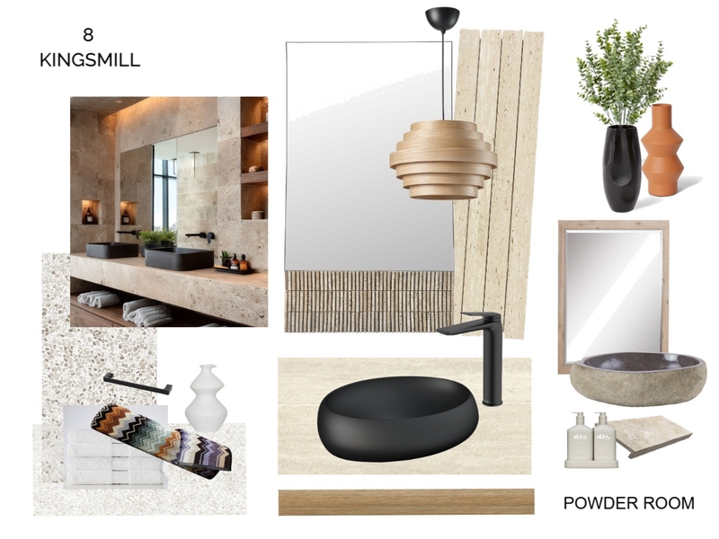 POWDER ROOM Interior Design Mood Board by lisajonesstylist