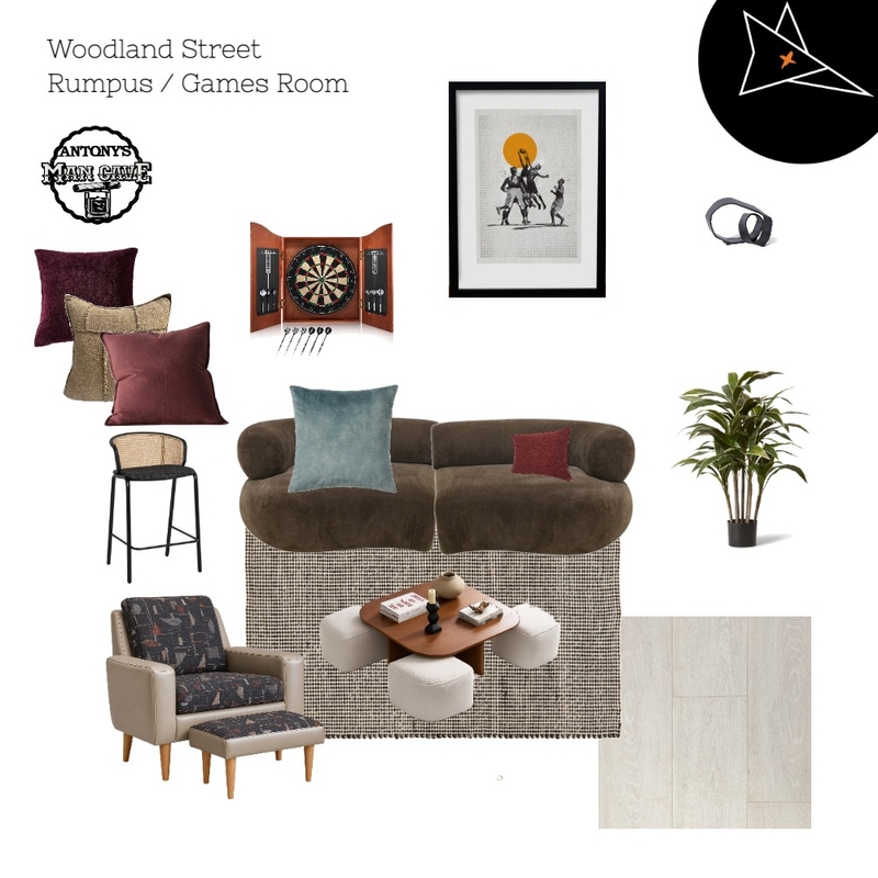 Woodland Rumpus / Games Room V4 Interior Design Mood Board by Fox + Ko
