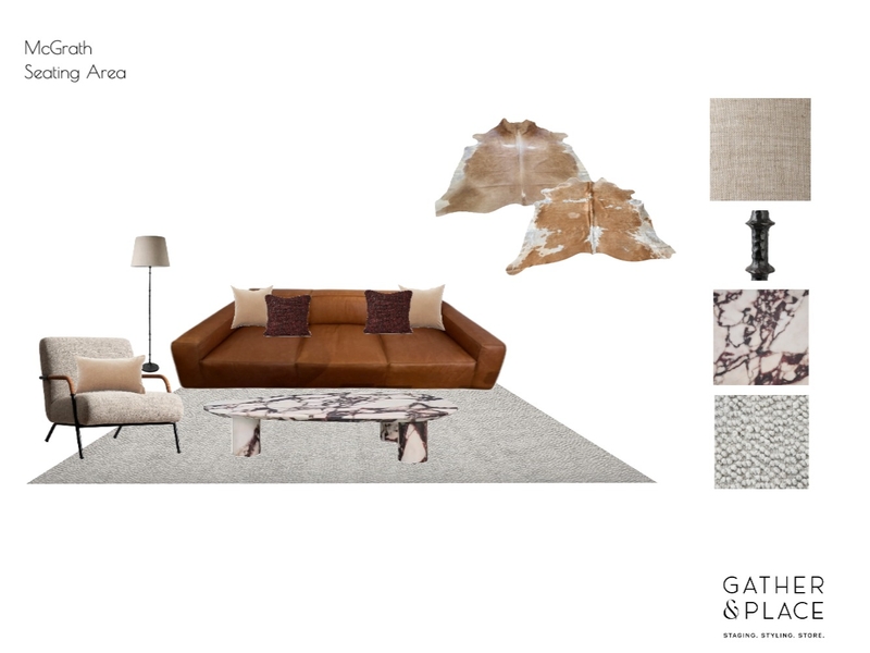 McGrath Casual Seating / Waiting Interior Design Mood Board by Gather & Place