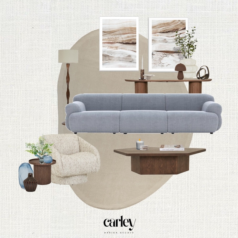 Lounge - Globe West - Vista Blue Interior Design Mood Board by Carley Design Studio