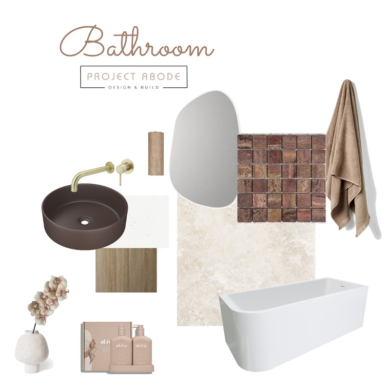 Soft Blush Bathroom Concept 2 Interior Design Mood Board by Project Abode Soft Blush Bathroom Concept 2 Interior Design Mood Board by Project Abode