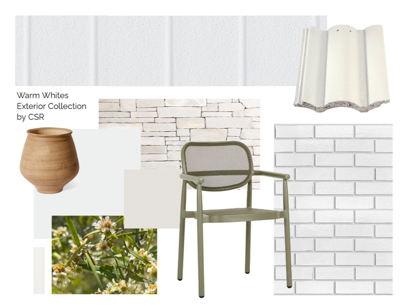 Warm Whites Exterior Collection Interior Design Mood Board by CSR Limited