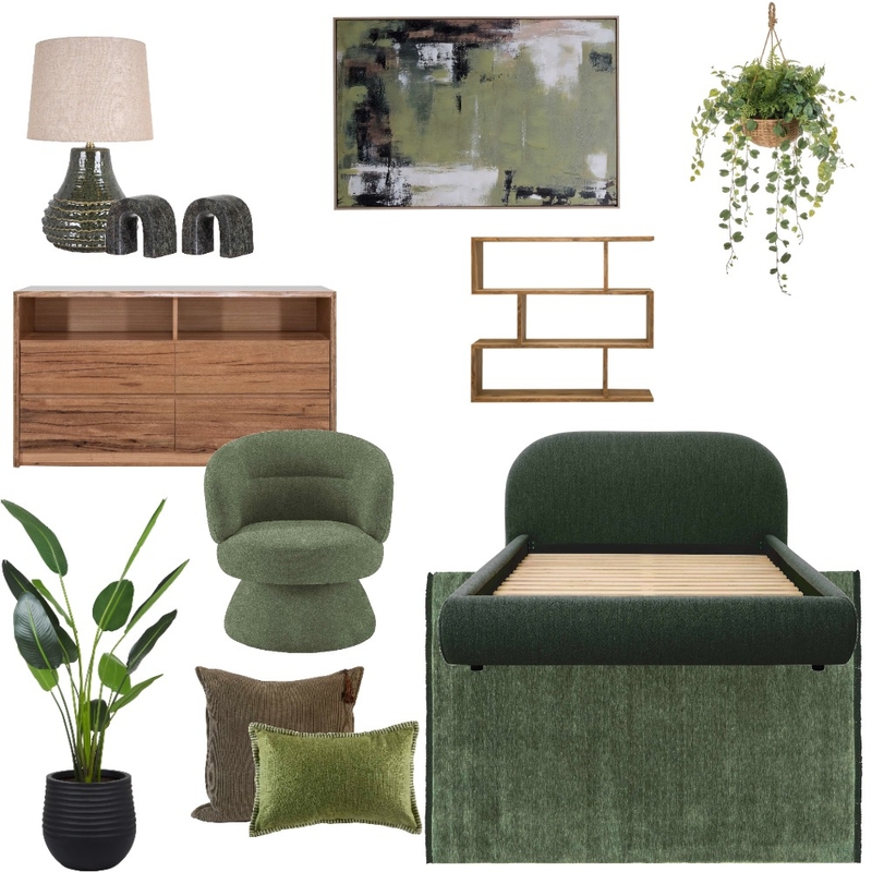 The Green Room Interior Design Mood Board by alex.semola@hotmail.com