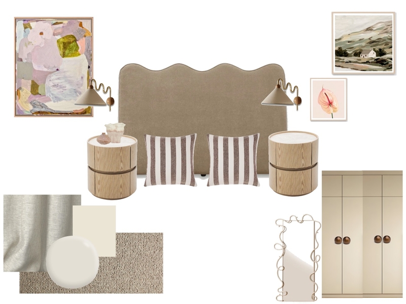 Montrose Master Bedroom updated Interior Design Mood Board by Jorja Clair Interiors
