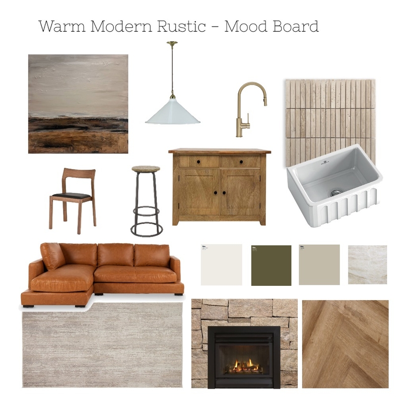 Warm Modern Rustic Interior Design Mood Board by Nic277 Warm Modern Rustic Interior Design Mood Board by Nic277