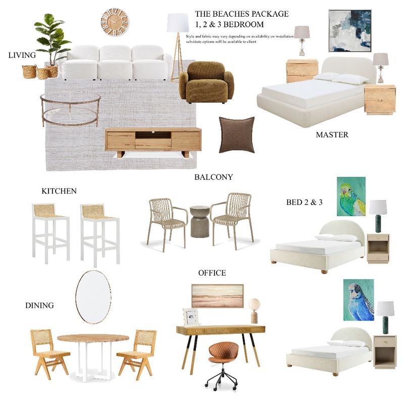 The Beaches Package Interior Design Mood Board by Nueproperty
