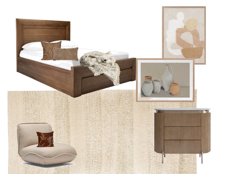 Bedroom natural Interior Design Mood Board by Pauline Buchanan